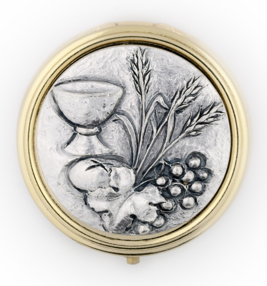 Catholic Holy Communion Pyx (Grapes and Wheat)