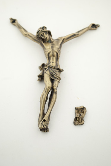 Catholic Crucifix Corpus with INRI - Antique Bronze Finish