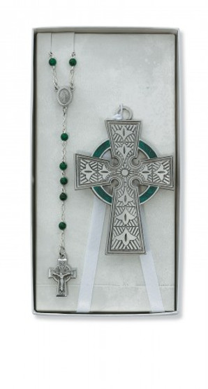 CELTIC CRIB CROSS & RSRY SET