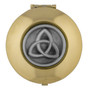 Small Pyx with Inlaid Pewter Medal