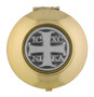 Small Pyx with Inlaid Pewter Medal