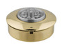 Small Pyx with Inlaid Pewter Medal