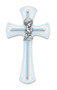 7in White and Blue Baby Boy Praying Cross