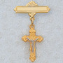 Gold over Silver crucifix Rhodium Baby Pin