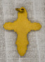 1" Small Baroque Crucifix Pendant (Gold and Blue)