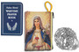 Military Rosary with Prayer Book and Tapestry Pouch (Chrome, Sacred Heart of Jesus / Immaculate Heart of Mary)