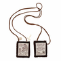 Catholic Holy Figure Saint Scapular (Traditional Brown)