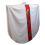 Venerare - 3 Gold Crosses Front & Back, White/Red