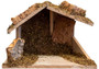 Nativity Creche Stable,  | Realistic Moss, Hay, Wood and Fabric | 10" x 5" x8" 
