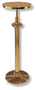 Pedestal ADJ.HT 31"TO 51 | High Polish & Cast Textured Bronze | Hand Enameled Finish