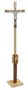 Processional Cross | Satin Bronze & Dark Stain Oak Wood