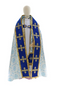 Blue/Gold Marian Roman Cope with Matching Stole