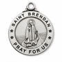 St. Brendan Medal Necklace – Patron Saint of Sailors & Travelers – 20-Inch Chain & Gift Box