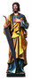 Hand Carved in Linden Wood or Fiberglass St. Simon the Apostle Statue | Made in Italy