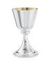 Classic Silver and Gold Communion Chalice with Cross Accent