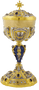 "Divine Elegance Chalice – Italian Craftsmanship with Amethyst Accents"