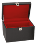 Elegant Black Chalice Case with Red Velvet Lining