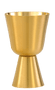 Elegant 24K Gold-Plated Satin Finish Communion Cup