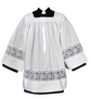Sophisticated Lace-Detail Priest Surplice with Tailored Fit and Washable Fabric