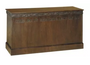 Communion Table with Locking Sliding Door and Open Back Shelves