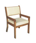 Comfort Oak Arm Chair with Solid Oak Frame and 3” Cushioned Seat
