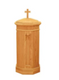 Eternal Blessings Baptismal Font with Gothic Detailing and Stainless Steel Basin