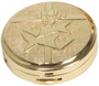 Sacred 24k Gold Plated Pyx with Bread, Fish, and Cross Design, Two-Tone Finish, 10 Host Capacity for Eucharistic Use
