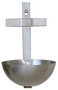 Stainless Steel Holy Water Bowl – 5˝ Height, 3-1⁄4˝ Diameter – Polished Liturgical Vessel
