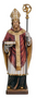 Saint Hugh of Lincoln Wood Painted Statue - 5.5 Inches