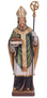St. Patrick Green Painted Wood Statue -13 Inches