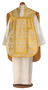 Precious Gold Brocade Chasuble with Elegant Gold Border – Refined Liturgical Vestment for Solemn Celebrations
