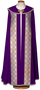 Ornate 100% Polyester Liturgical Cope – Embroidered Braid with Stones and Gold Hook Collar for Sacred Celebrations
