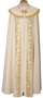 Economical 100% Polyester Cope with Satin Embroidered Stolon – Practical and Refined Liturgical Vestment with Gold Trim
