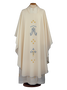 Marian Chasuble in 100% Polyester with Square Neck and Delicate Embroidery – Elegant Vestment for Marian Liturgical Celebrations