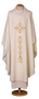 Economical Chasuble in 100% Polyester with Square Collar and Classic Embroidery – Simple and Elegant Liturgical Vestment
