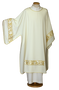 Elegant 100% Polyester Dalmatic with Embroidered Braid and Gold Trim – Refined Liturgical Vestment for Church Celebrations