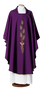 Inexpensive 100% Polyester Chasuble with Square Collar – Simple and Refined Liturgical Vestment with Classical Embroidery
