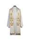 100% Polyester Clergy Stole with Machine Embroidery and Rebour Fringe – Elegant Liturgical Vestment for Simple Celebrations
