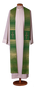 Striped Lurex Wool Stole with Machine-Embroidered Cross – Elegant Liturgical Vestment with Depth and Refinement
