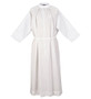 Clergy Alb with Stand-Up Collar, 30" Zipper & Adjustable Velcro Belt | Comfortable Liturgical Vestment - X-Small
