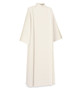 Front Wrap Alb in Beige Vaticano Fabric by Slabbinck – Lightweight Concelebration Vestment for Lectors, Baptism, and Home Mass - X-Small
