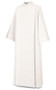 Front Wrap Alb in White Ravenna Fabric by Slabbinck – Opaque Liturgical Vestment for Lectors, Baptism, and Concelebration 