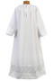 Traditional Tailored Alb with 5" Lace Hem by Beau Veste – Permanent Press Polyester/Cotton Blend, Made in USA 
