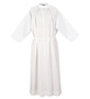 Easy-Care 100% Polyester Alb with Elastic Back Waist and Adjustable Velcro Front – Washable Clergy Vestment for Church Use - X-Large
