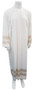 Classic White Alb with Metallic Double Bands – Traditional Liturgical Vestment for Clergy and Altar Servers - Small
