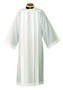 Silky Smooth Poplin Clergy Alb with Plain Square Neck – Lightweight, Washable Liturgical Vestment - X-Small