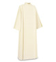 Slabbinck 11-20 Front Wrap Alb in Beige Livorno Fabric – 45% Wool Concelebration Vestment for Lectors, Baptism, and Home Mass