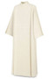 Slabbinck 11-77 Front Wrap Alb in Beige Greco Fabric – Opaque Concelebration Vestment for Priests, Deacons, and Lectors - X-Small
