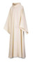 Sanctuary Alb in Beige Livorno Fabric by Slabbinck – Soft 55% Man-Made, 45% Wool, Easy Care Liturgical Vestment - Medium
