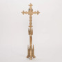 Tall 38 1/2" Altar Cross | Polished Brass with Silver Plated Corpus and INRI | Matches H-61 Altar Products Tall 38 1/2" Altar Cross | Polished Brass with Silver Plated Corpus and INRI | Matches H-61 Altar Products